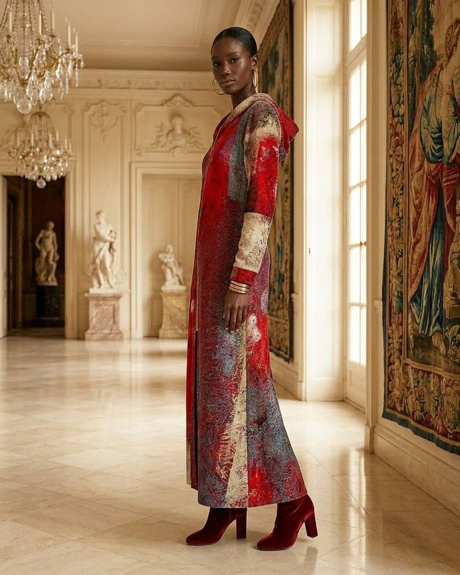 Velvet Zipper Maxi Dress with pockets