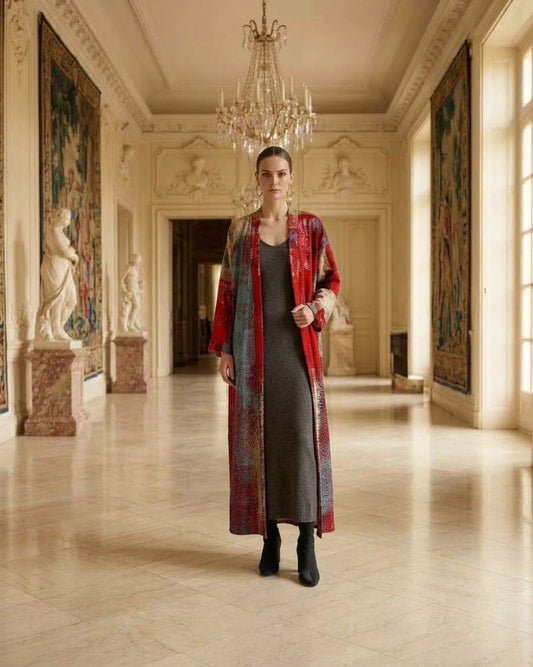 Abstract Long Loose Robe