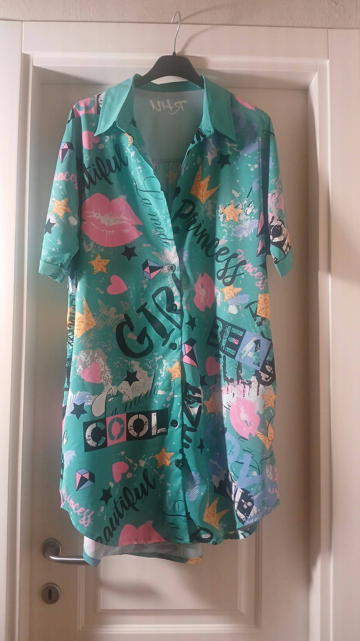 Feel Amazing T-Shirt Dress Torquoise