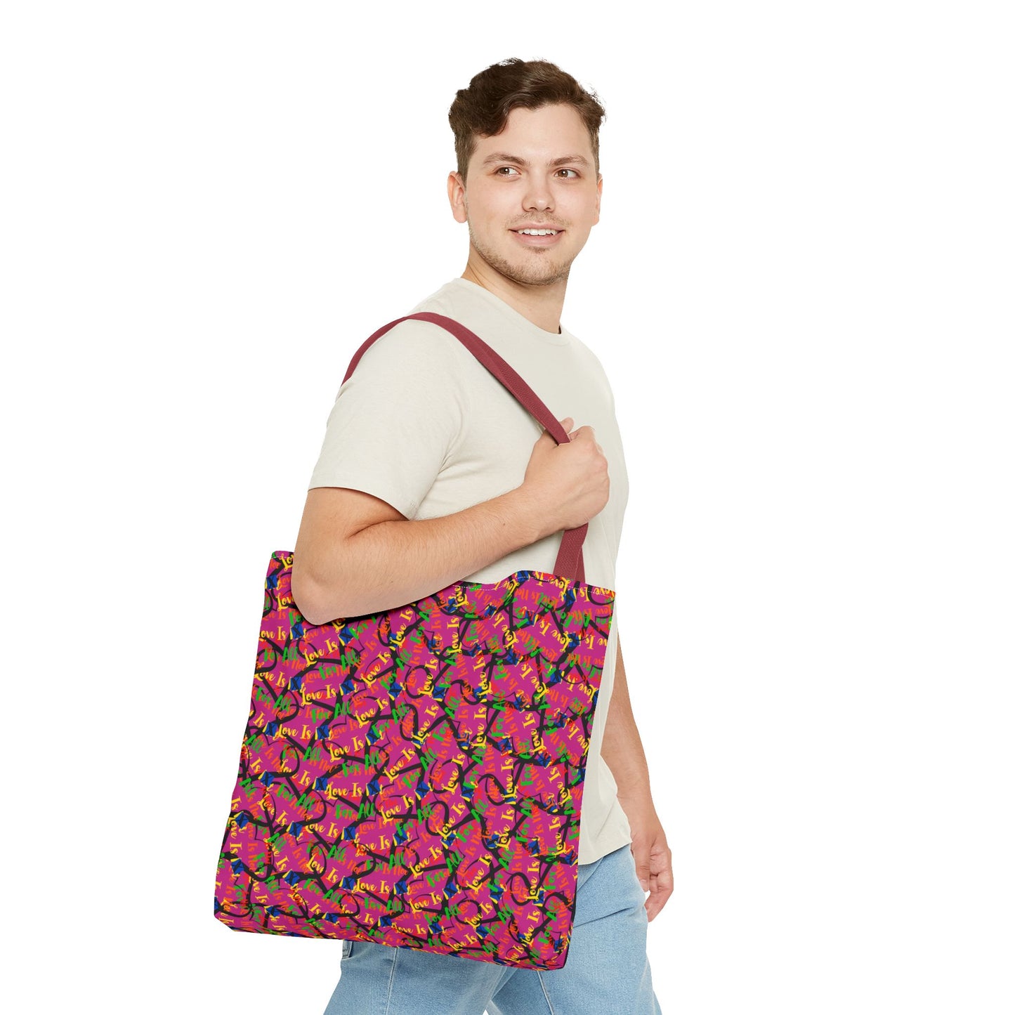LINFA Chaos In The Heart Tote Bag Hot Pink  (Made in Germany)