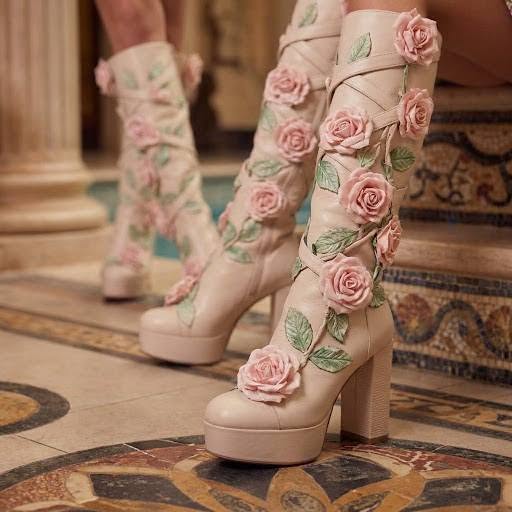 Bespoke Genuine Leather Boots with Appliques