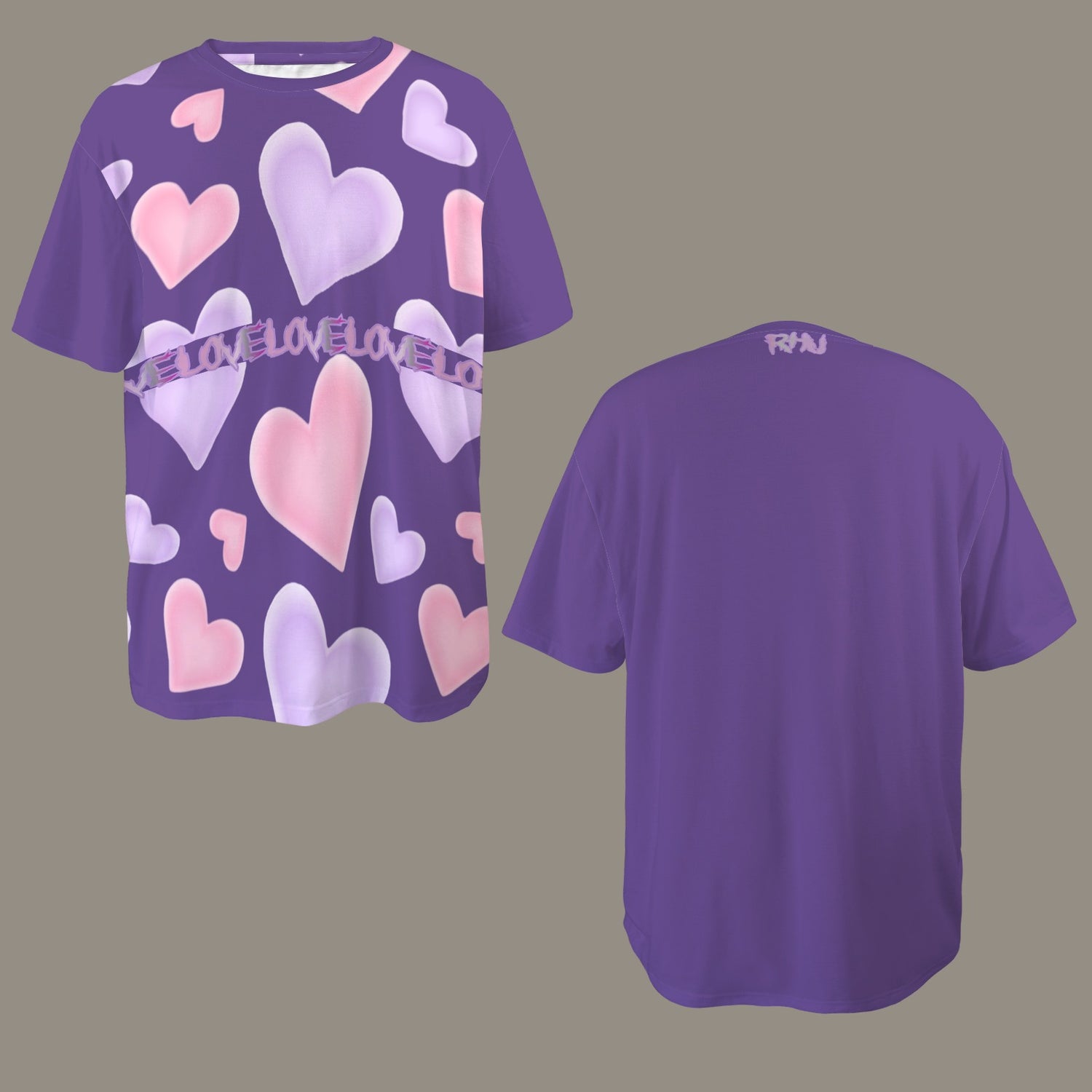 SE SON ROSE -MESSED HEARTS T-SHIRT LILAC