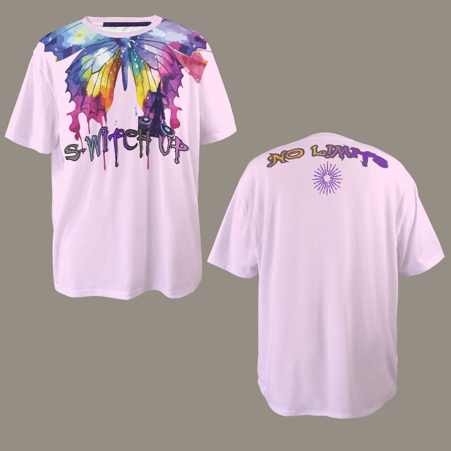 S-WITCH UP WAVE BUTTERFLY T- SHIRT LIGHTA PINK
