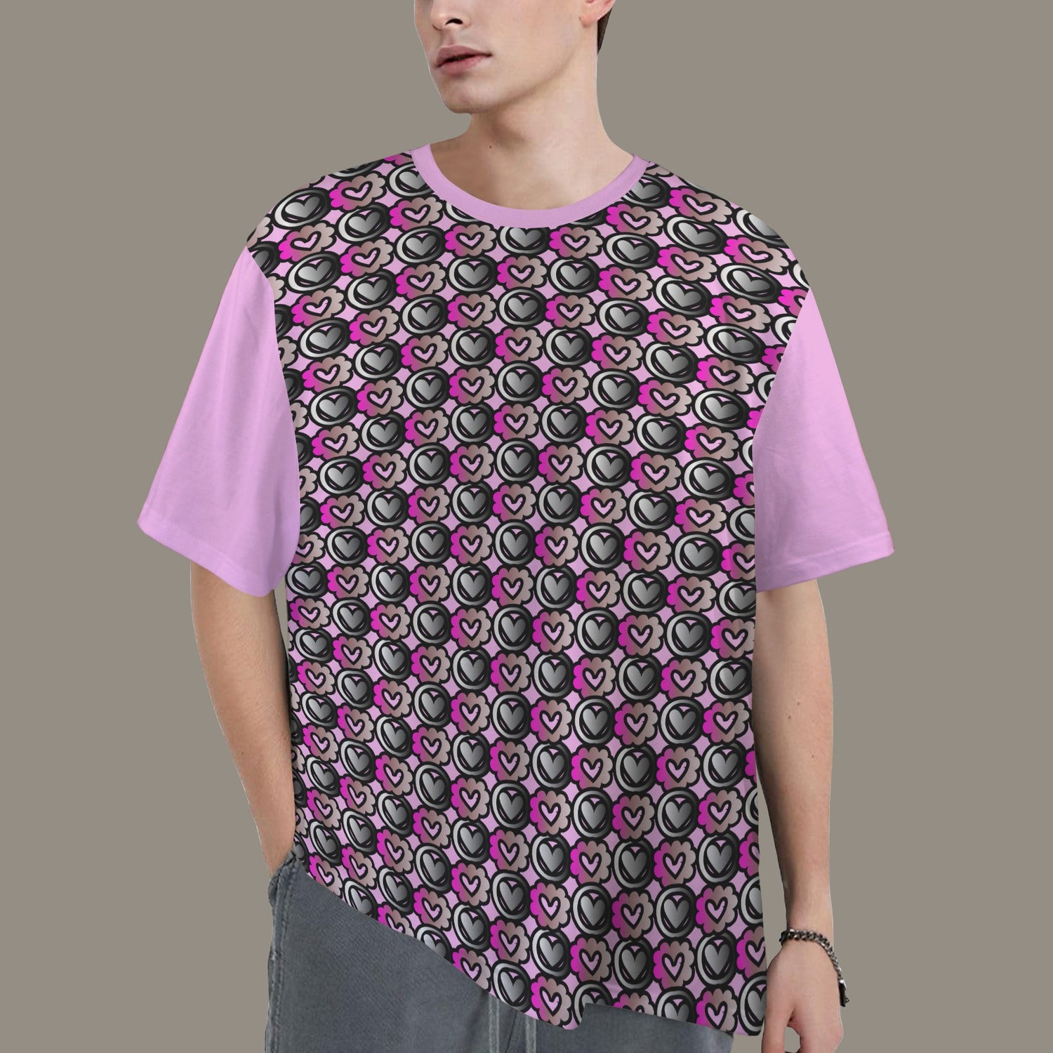 SE SON ROSE T-SHIRT - HEARTS LIGHTPINK