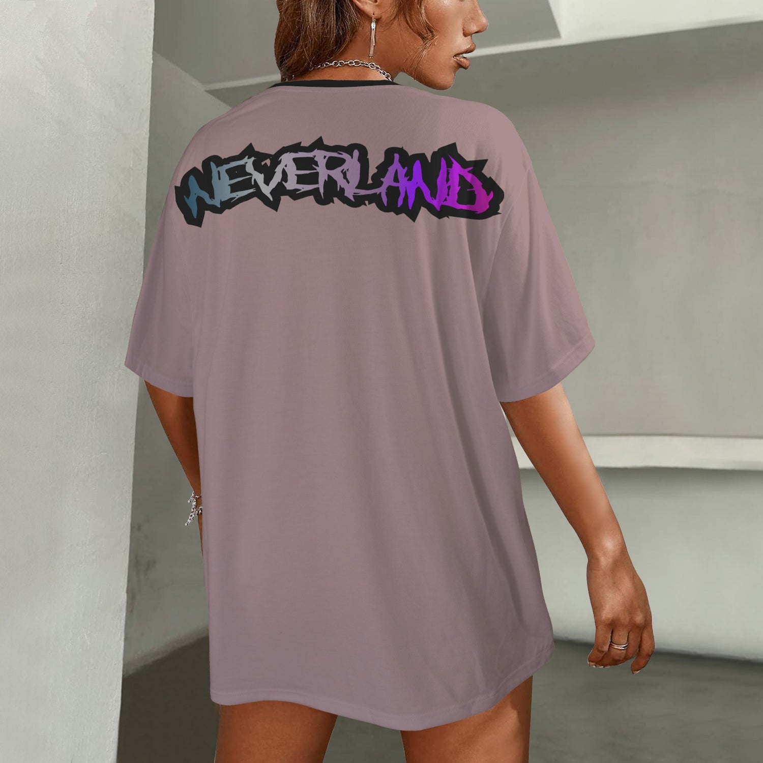 RANSIE IN NEVERLAND FIGURE GHOSTS WALL BLUE T-SHIRT