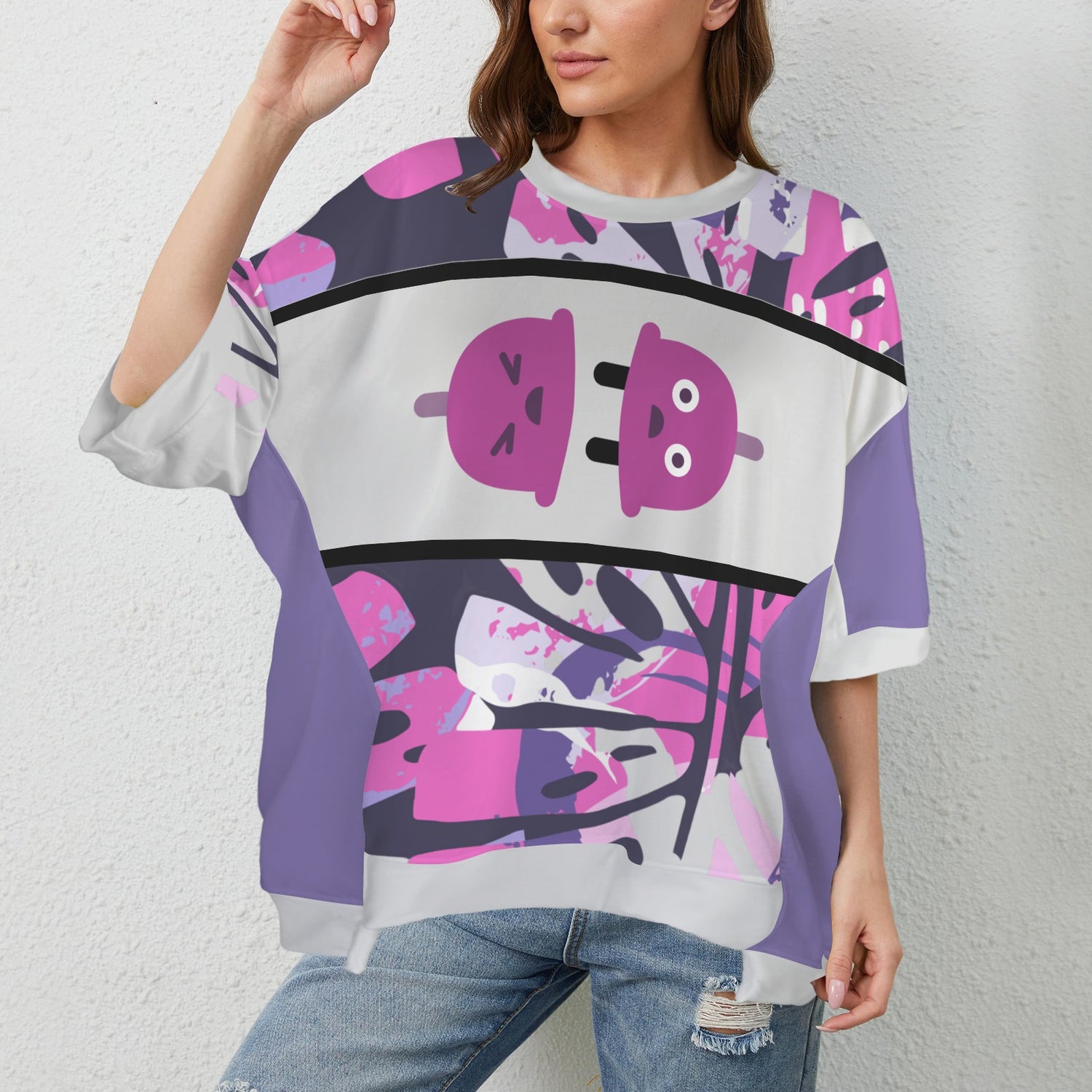 Fear Of Conncetion? Black UnderArm Hem - Pink Sides