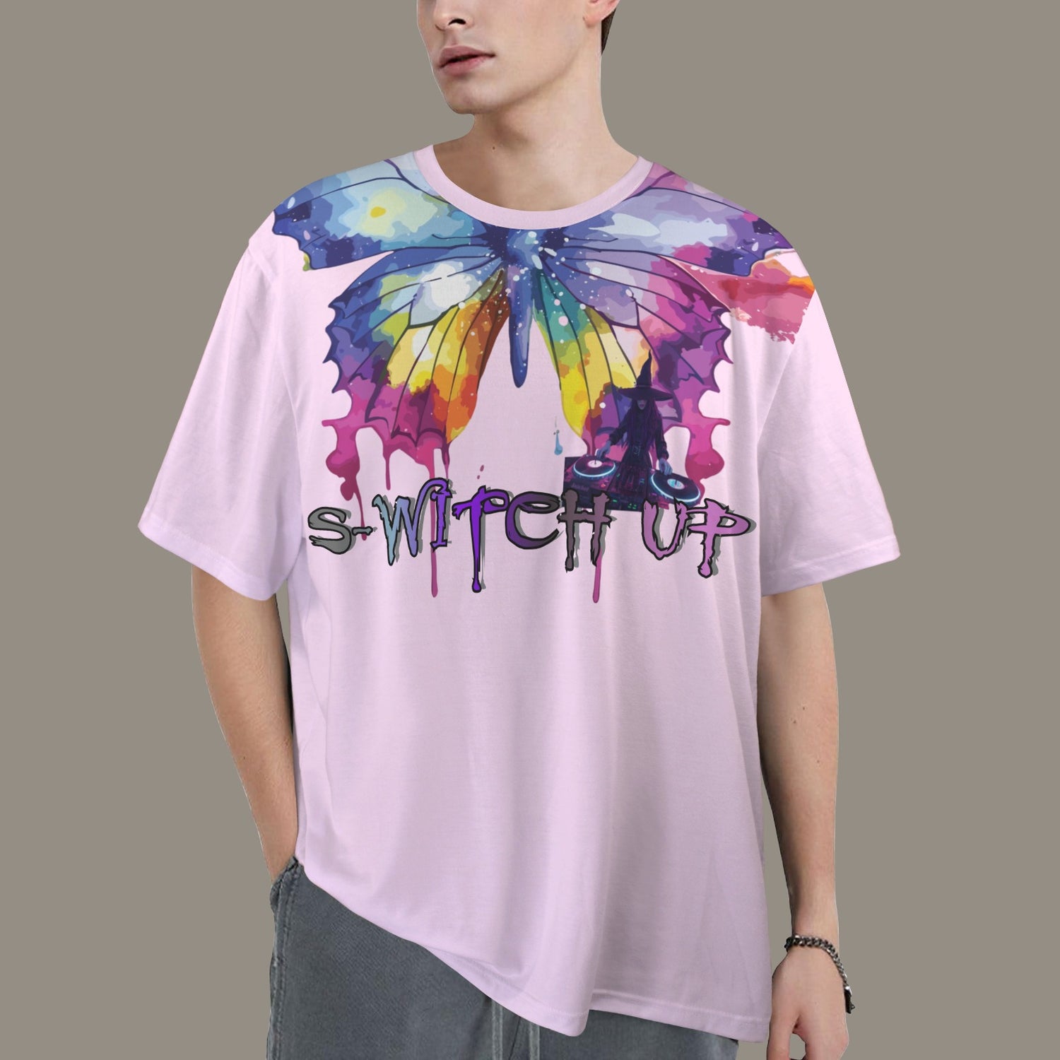 S-WITCH UP WAVE BUTTERFLY T- SHIRT LIGHTA PINK