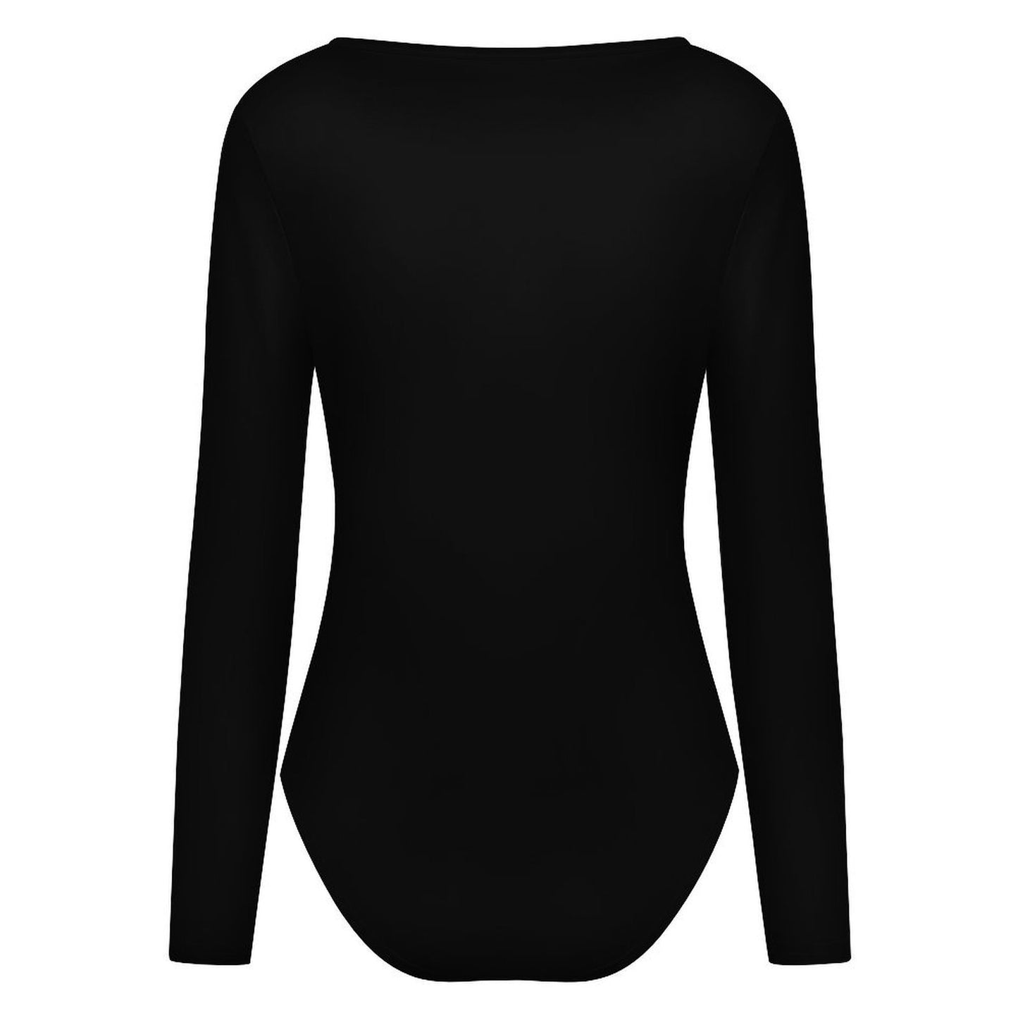 Custom Women's Square Neck Long Sleeved Jumpsuit