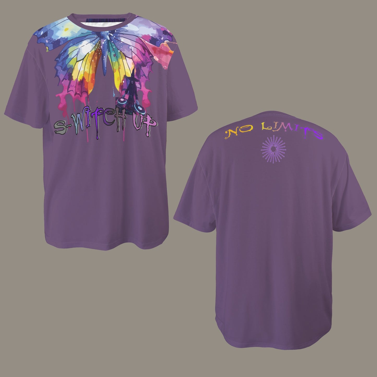 S-WITCH UP WAVE BUTTERFLY T-SHIRT MAUVE