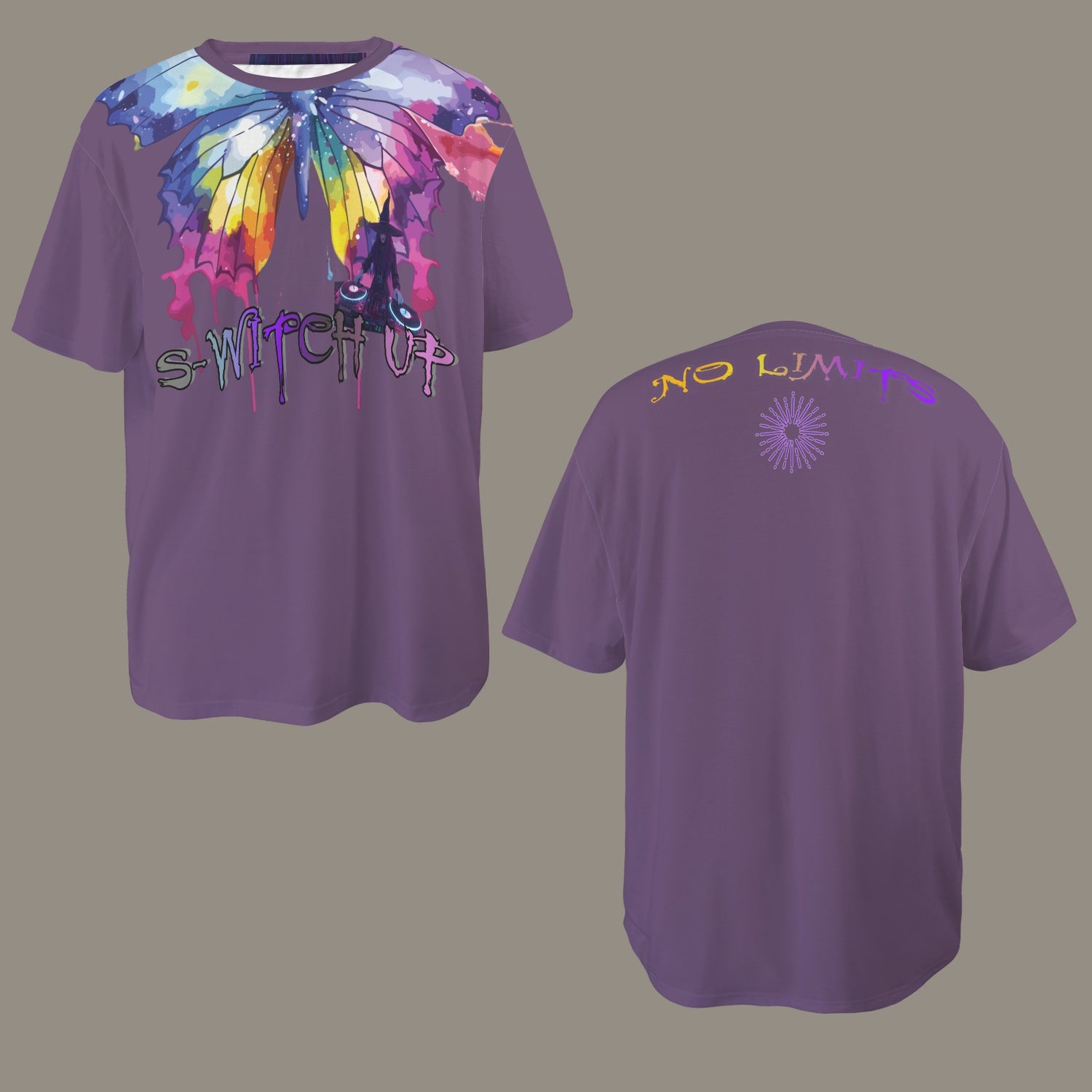 S-WITCH UP WAVE BUTTERFLY T-SHIRT MAUVE