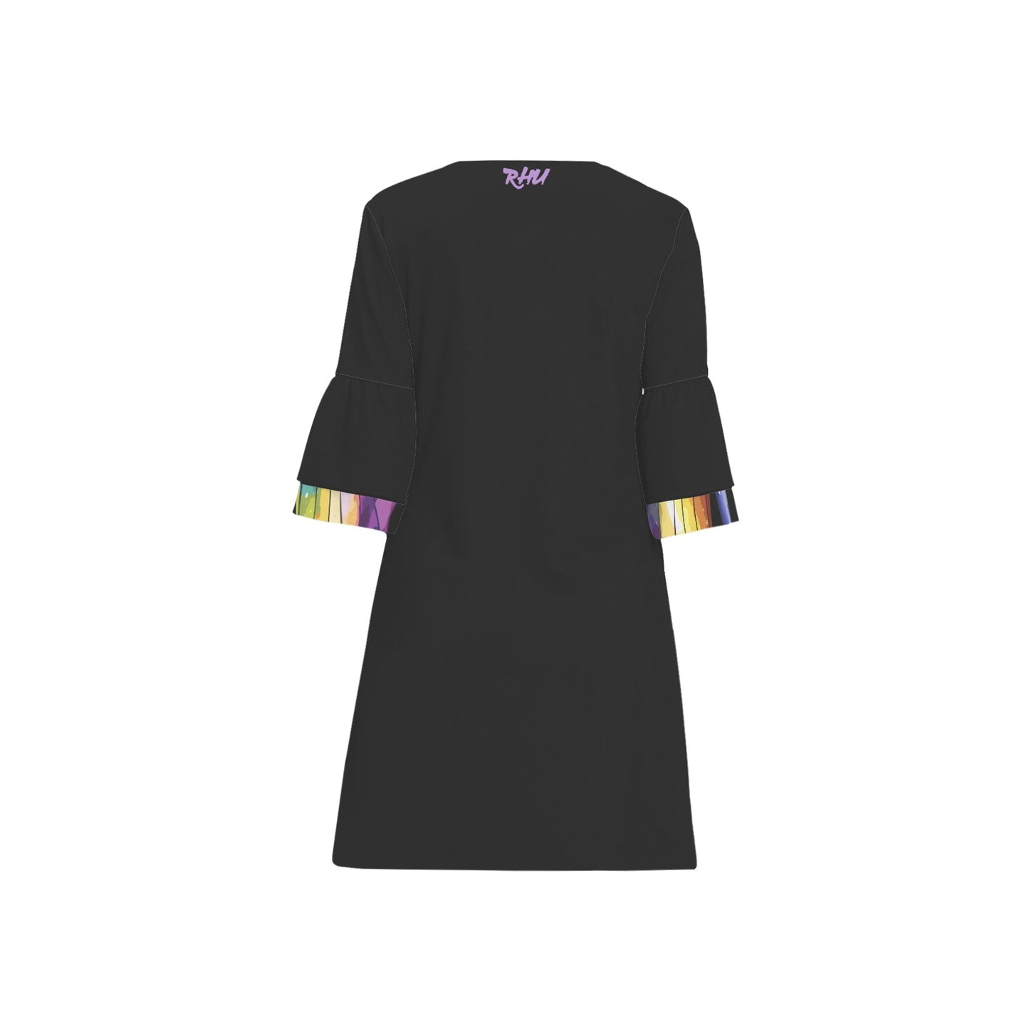 Witch Butterfly Black 3/4 Sleeve Dress