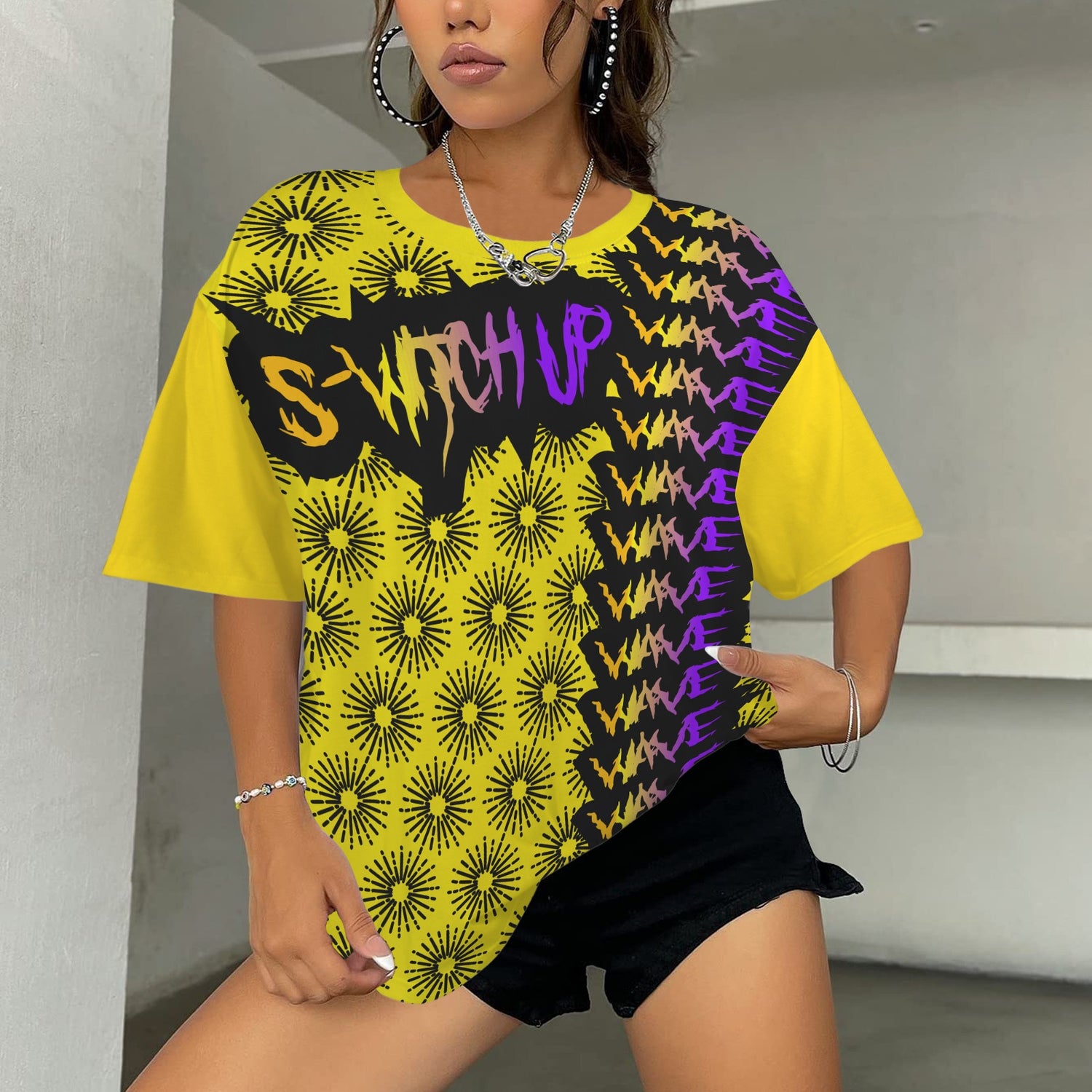 S-WITCH UP WAVE - WAVE BAND MULTI LOGO YELLOW