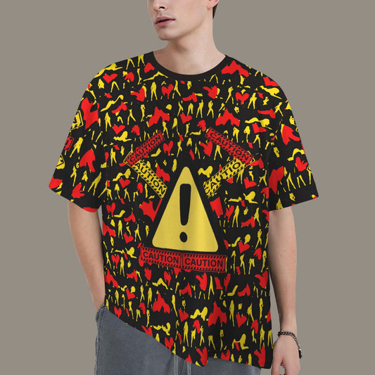 CAUTION Mosquitoes  HEARTS Black T-SHIRT