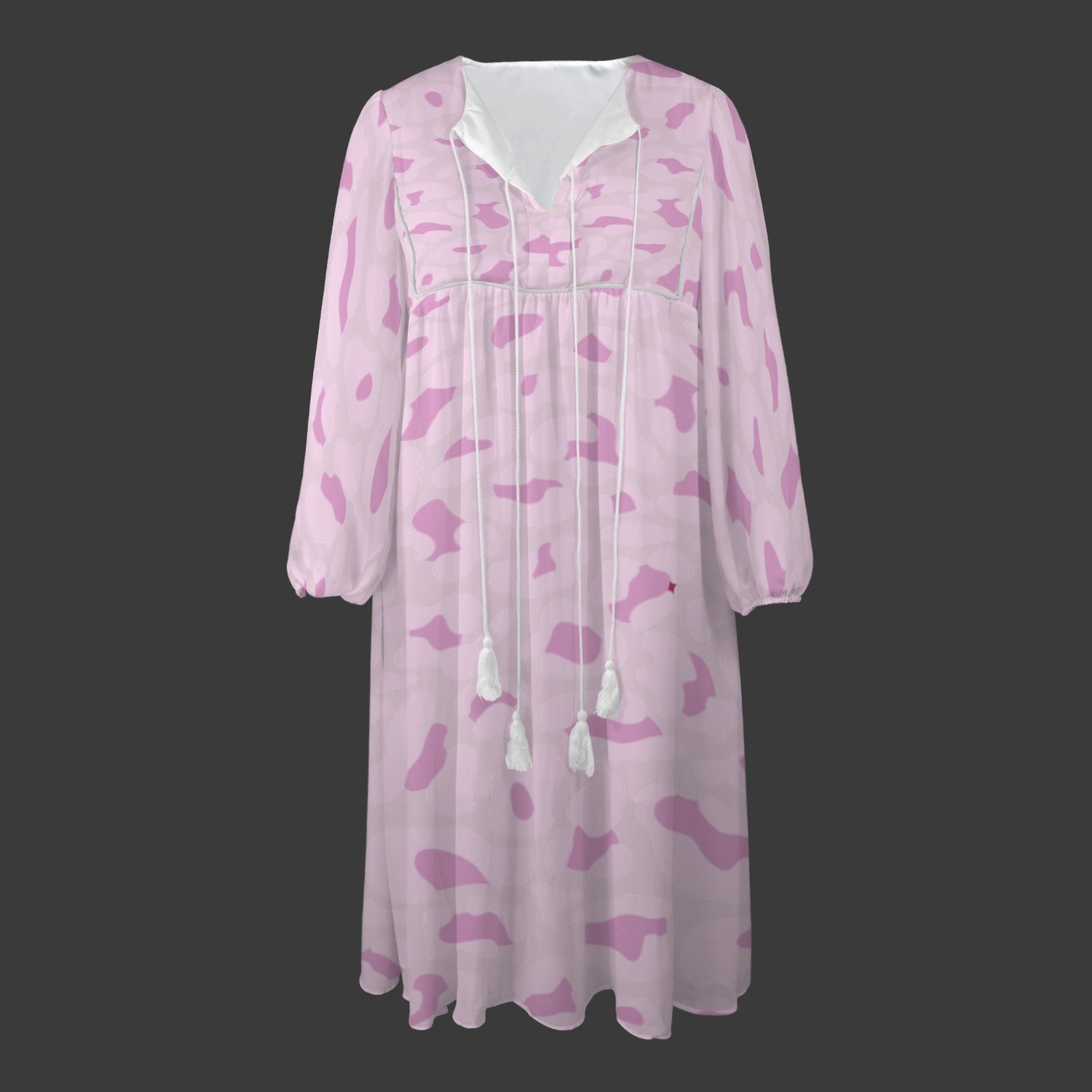 Light Pink Pink Leopard Long Dress