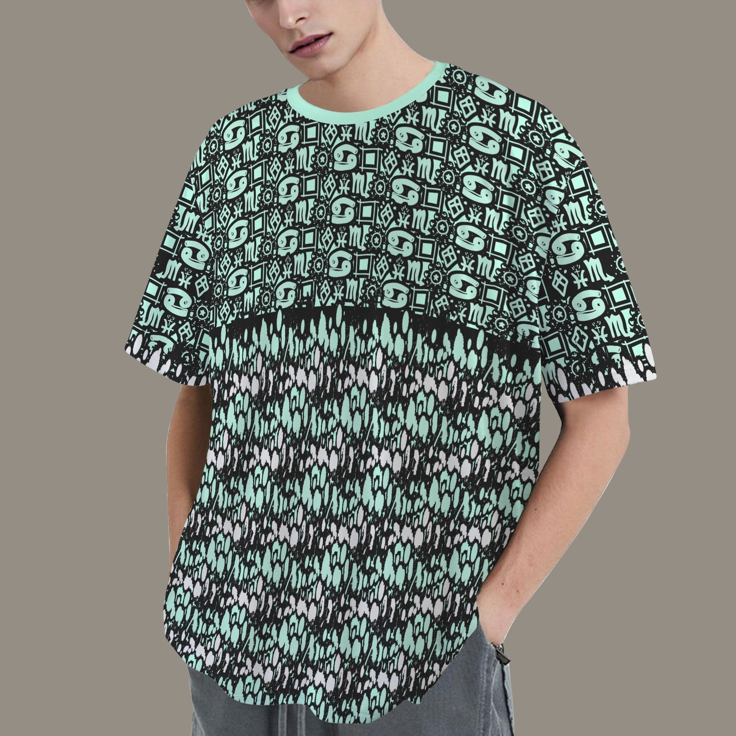 Hidden Name T-shirt Grey White Acquamarina Ransie