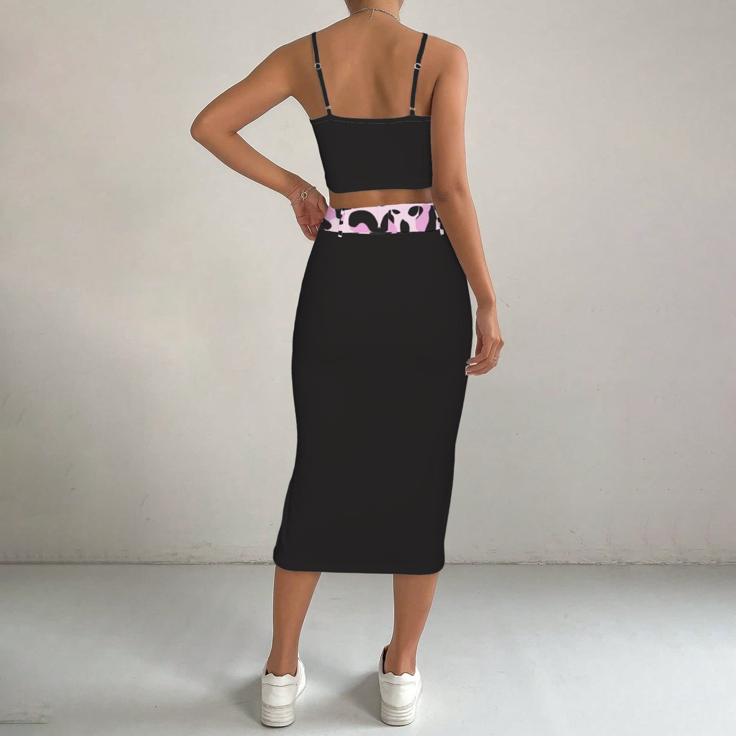 Cami Skirt Leopard Black Pink