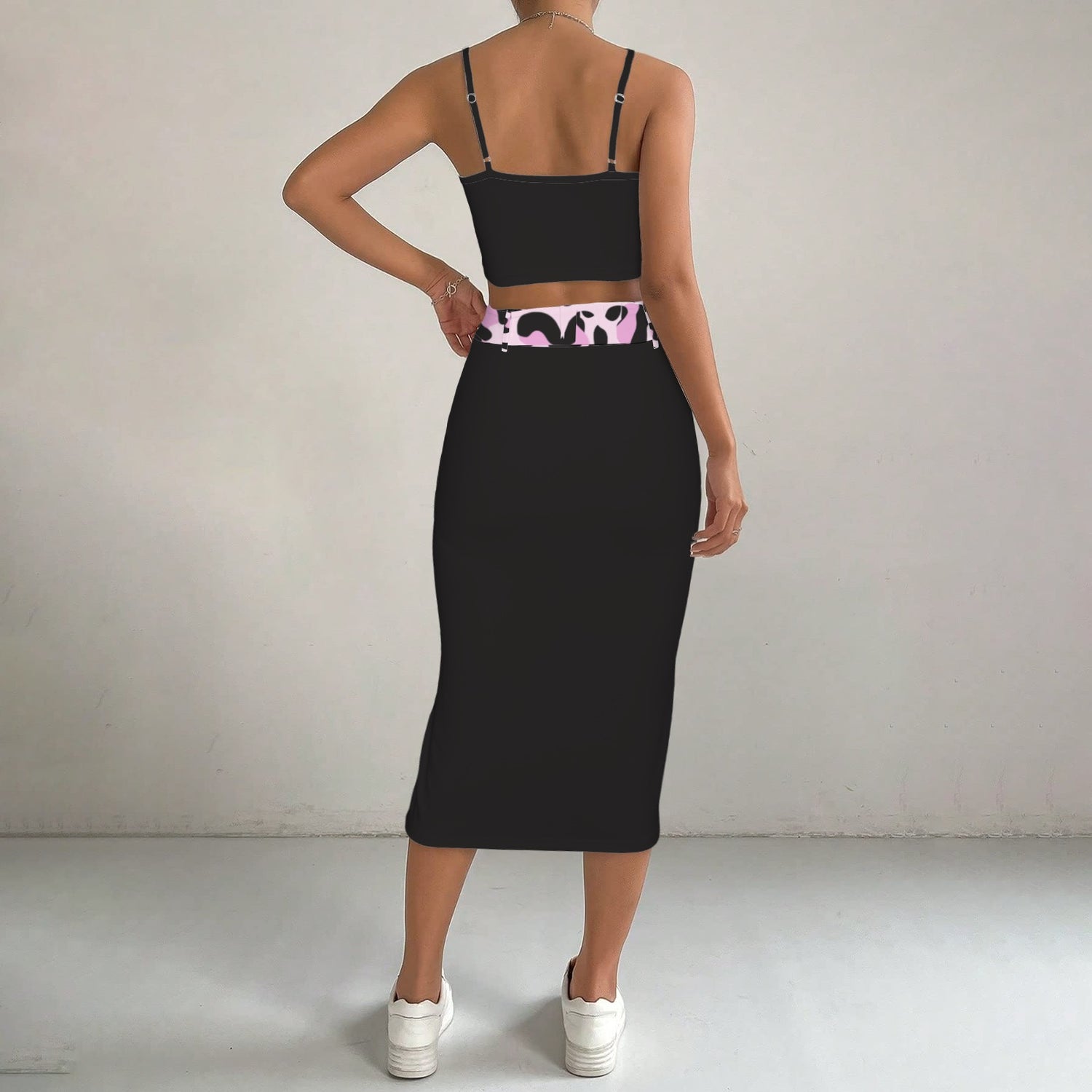 Cami Skirt Leopard Black Pink