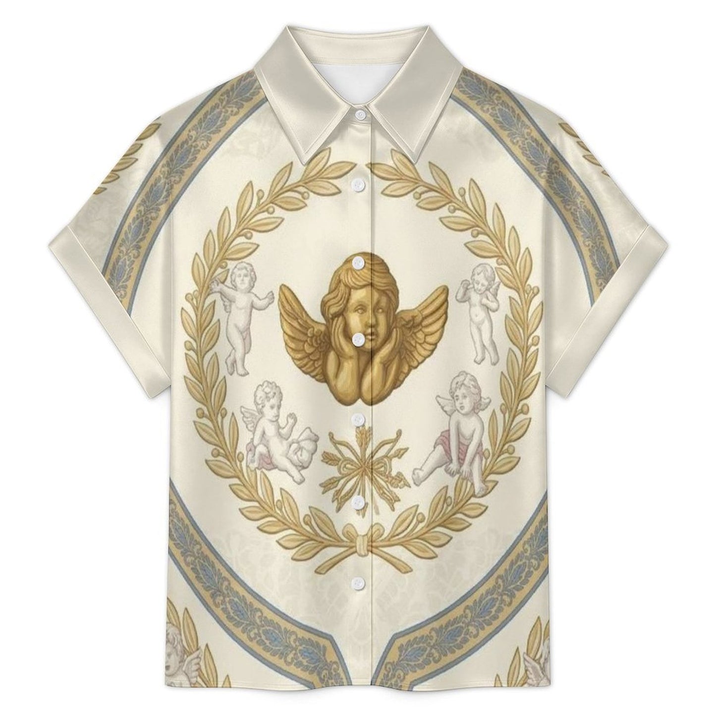 Custom Women's Satin short-sleeved shirt