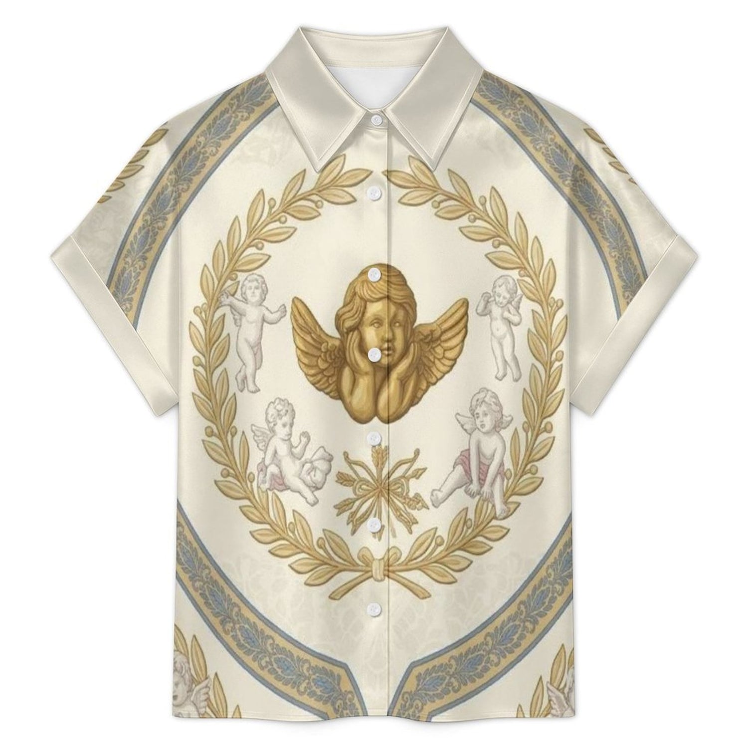 Custom Women's Satin short-sleeved shirt