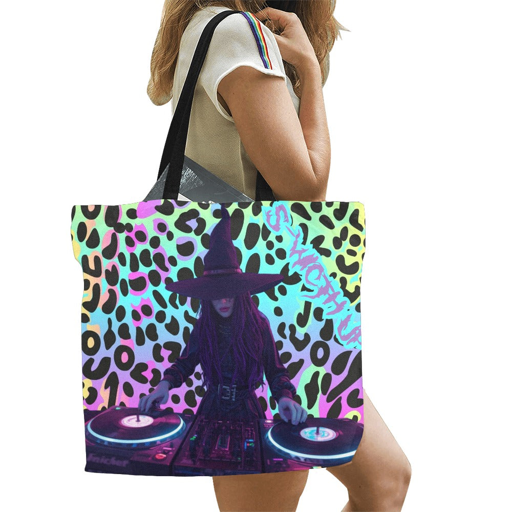 S-WITCH UP Canvas Tote Bag Multi Leopard