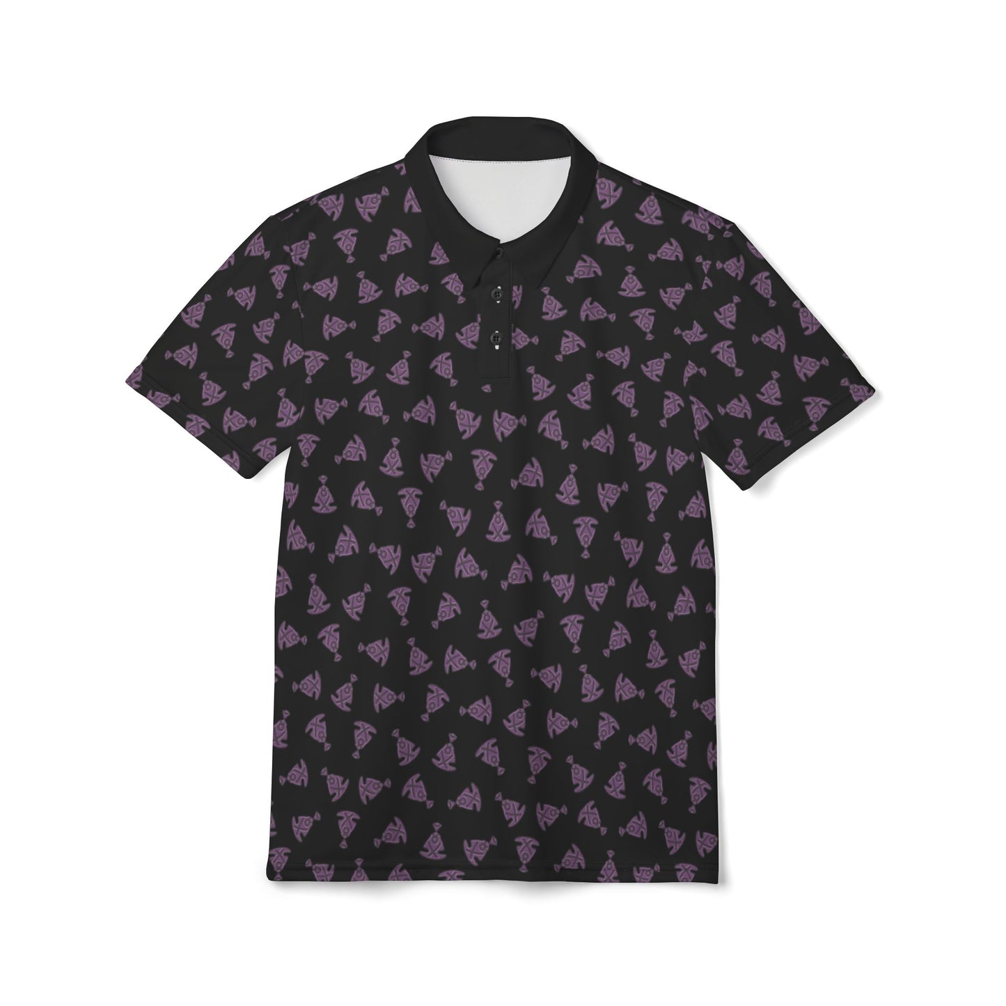 Buddha Tilt Unisex Polo Shirt  Black