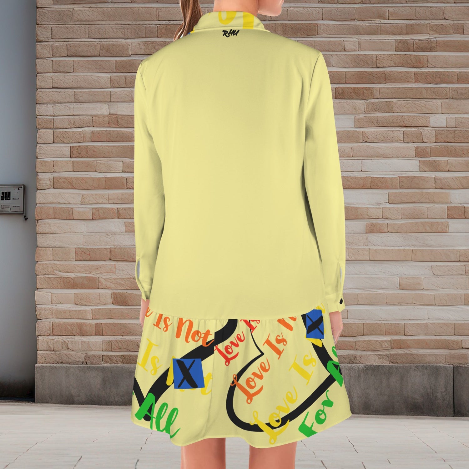 LINFA T SHIRT DRESS PALE YELLOW  HEART