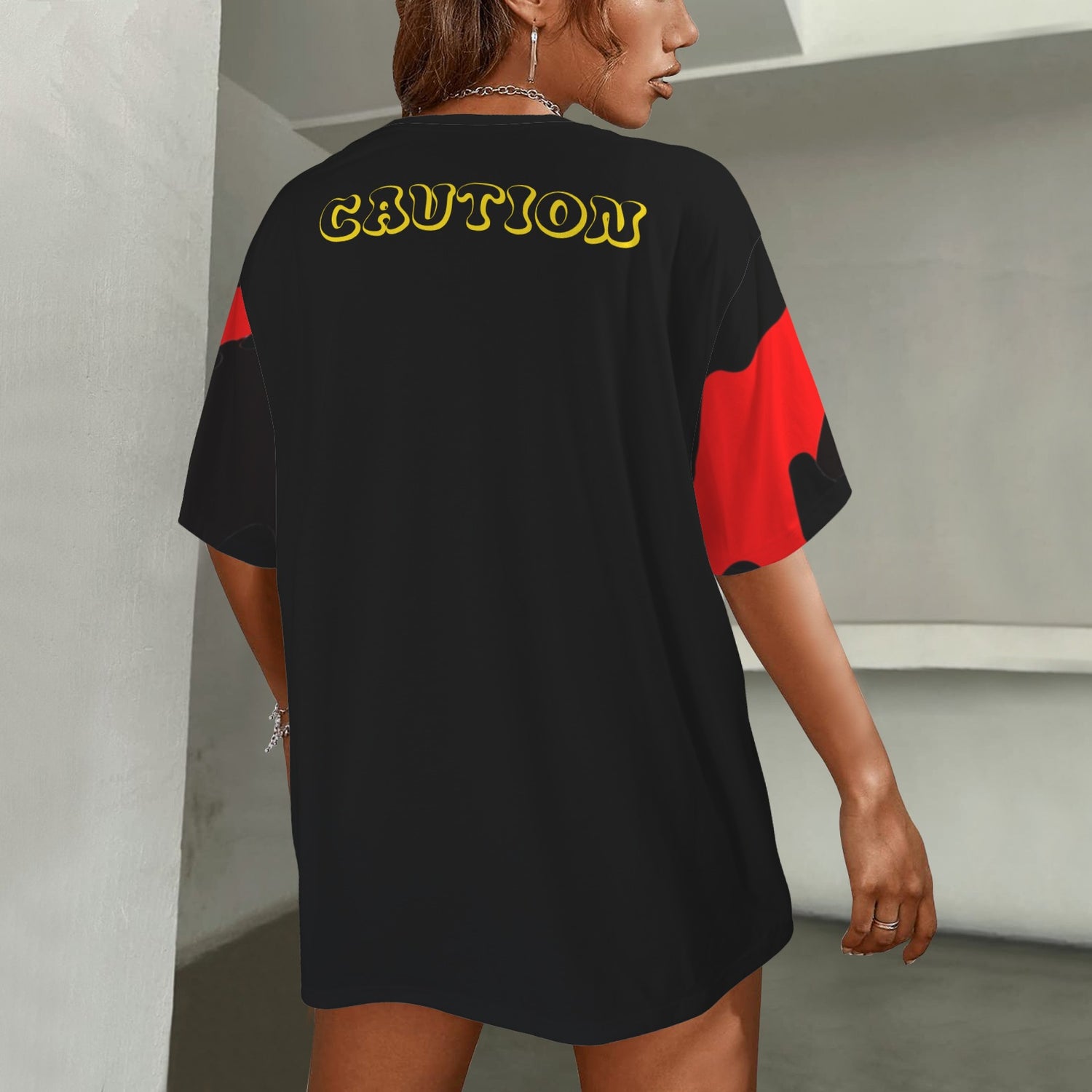 RANSIE CARTOON YELLOW/BLACK WALL HEARTS