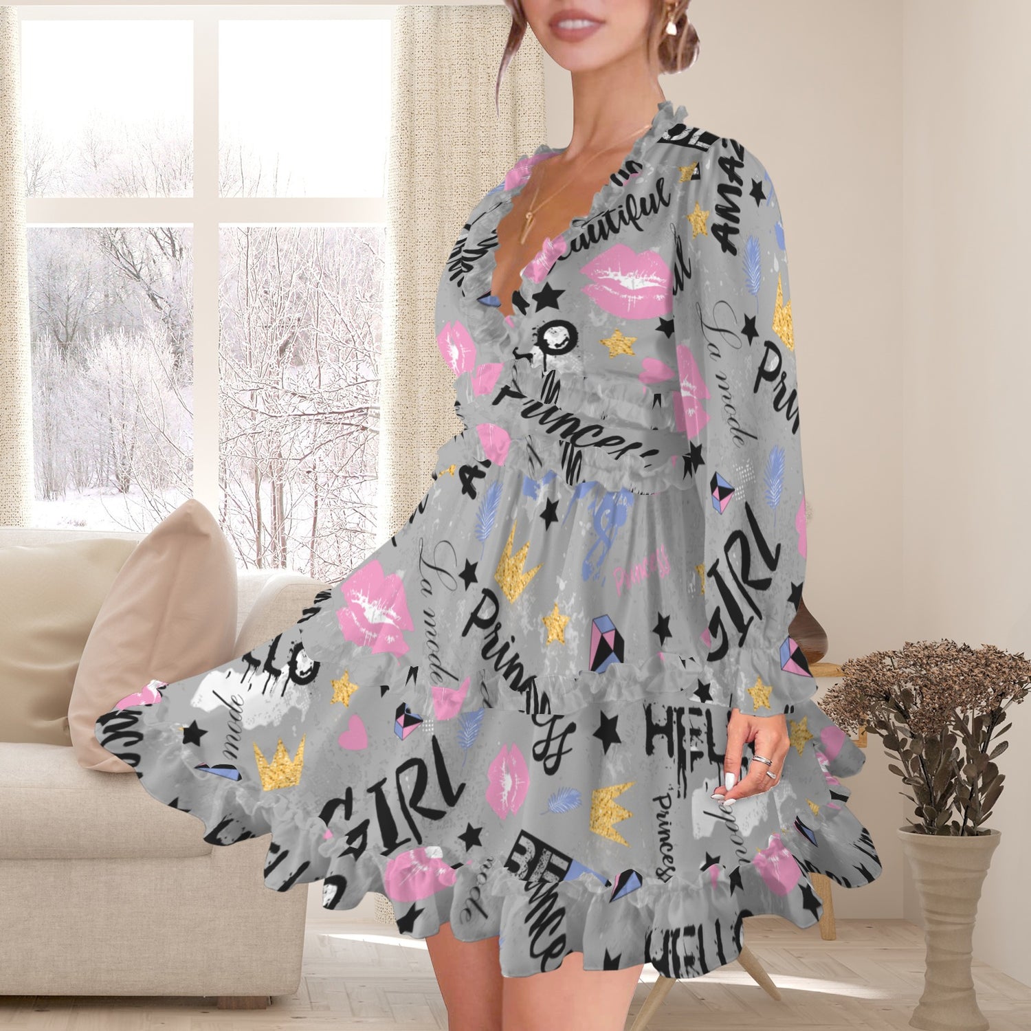 Be Amazing Dress Grey