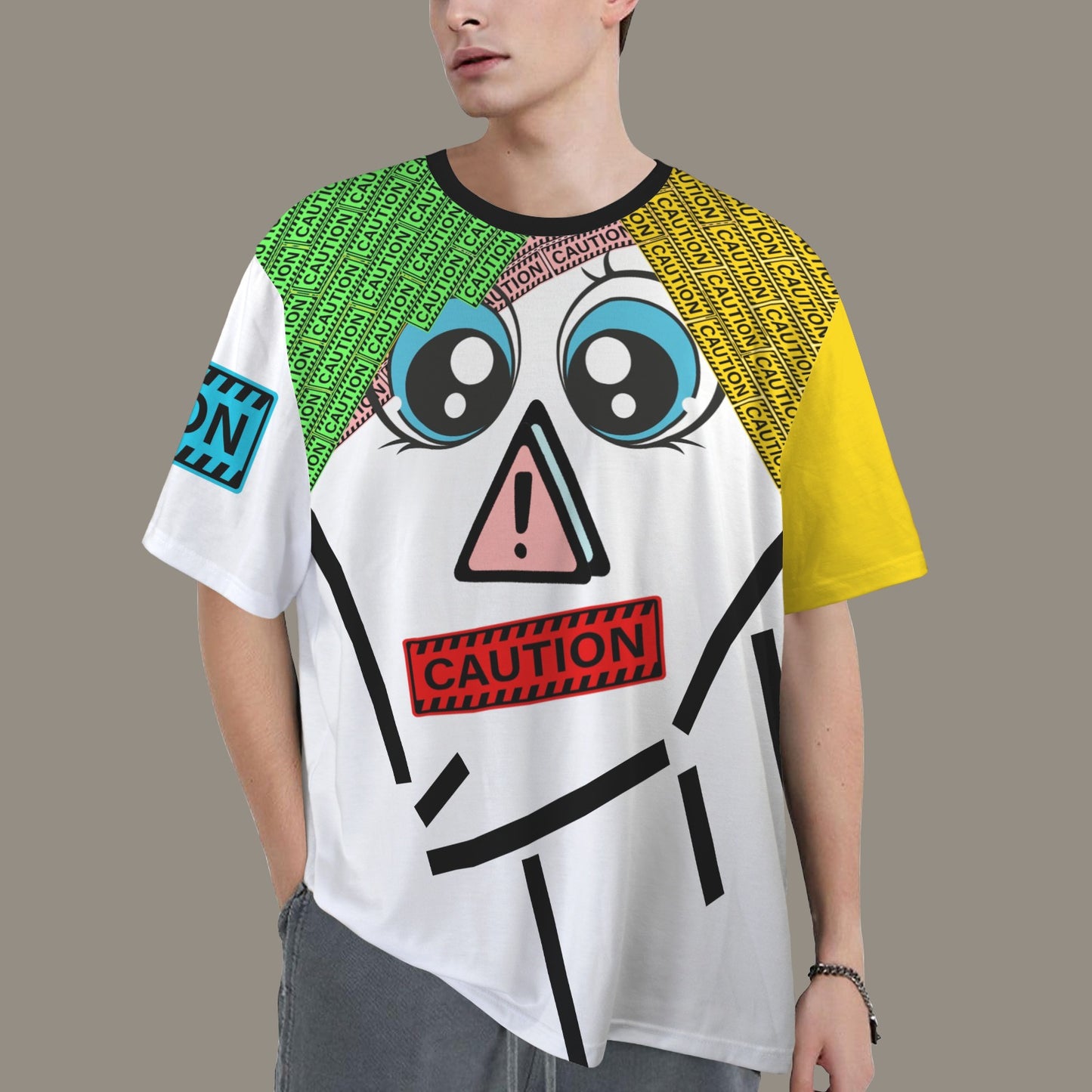 CAUTION Color Portrait with neck Black Collar