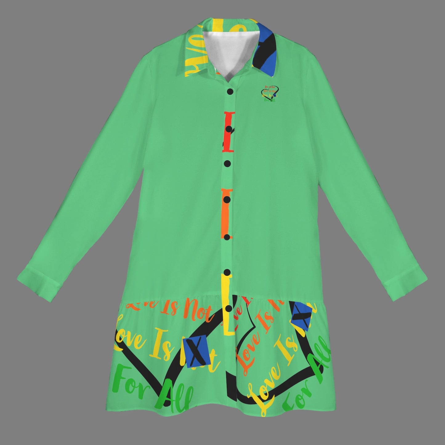 LINFA T SHIRT DRESS GREEN  HEART