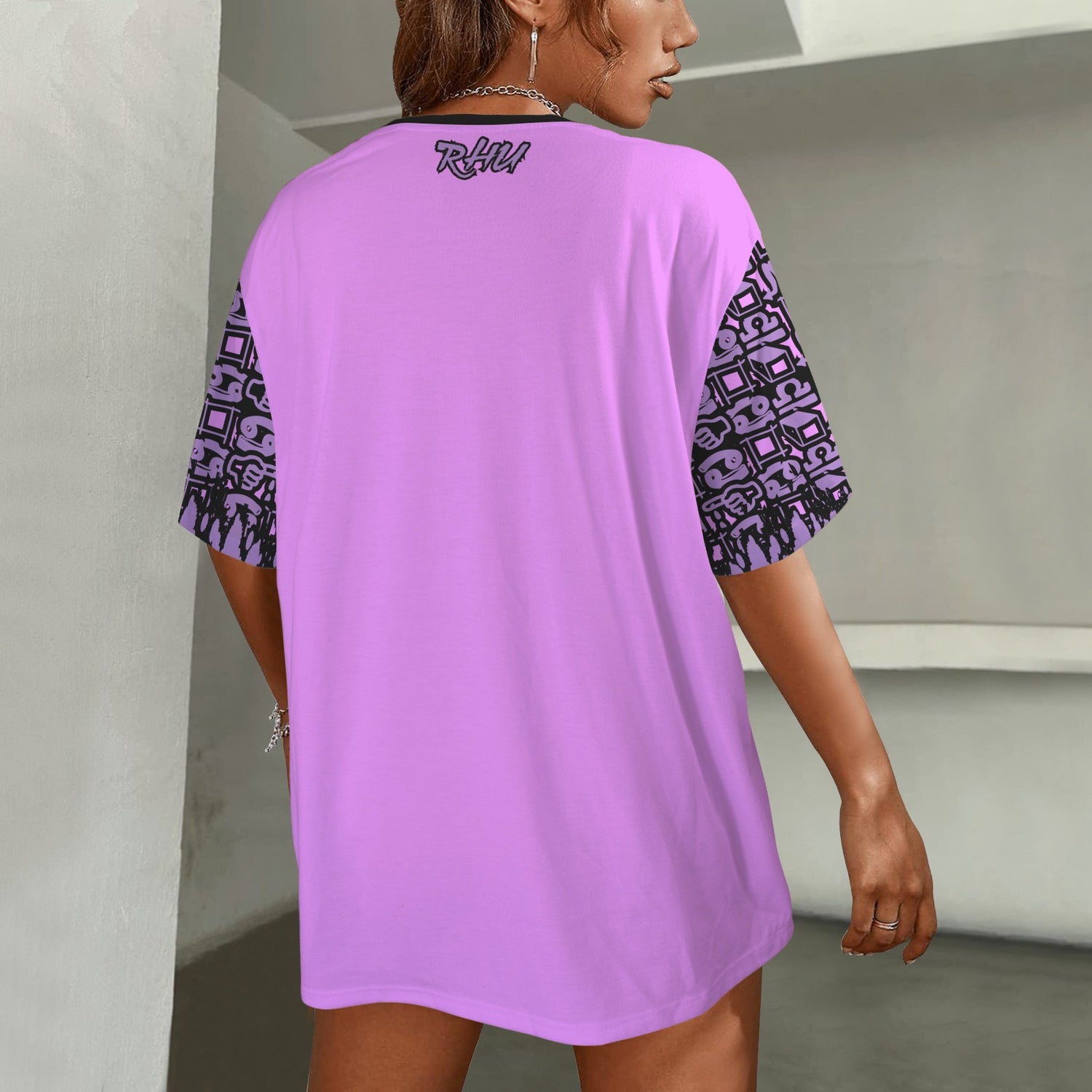 Hidden Name T-shirt Hot Hot Pink Lilac Black Fernanda