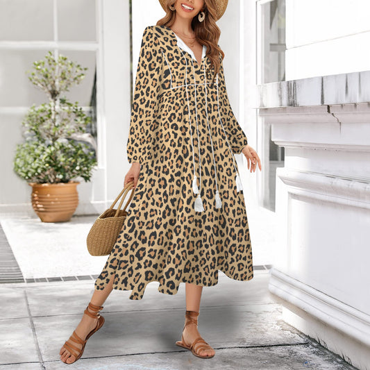 Leopard Brown Long Dress