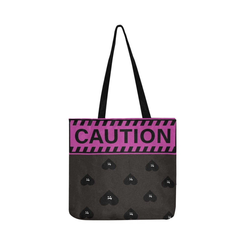 Caution Hearts  Design 2 Lightweight Shopping Tote Bag