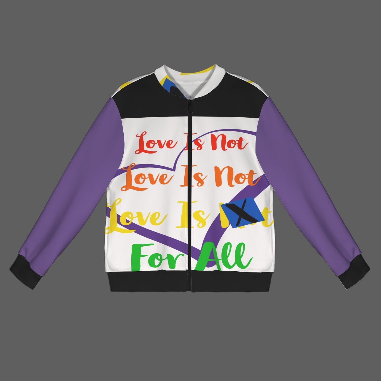 LINFA Bomber Jacket Purple Sleeve