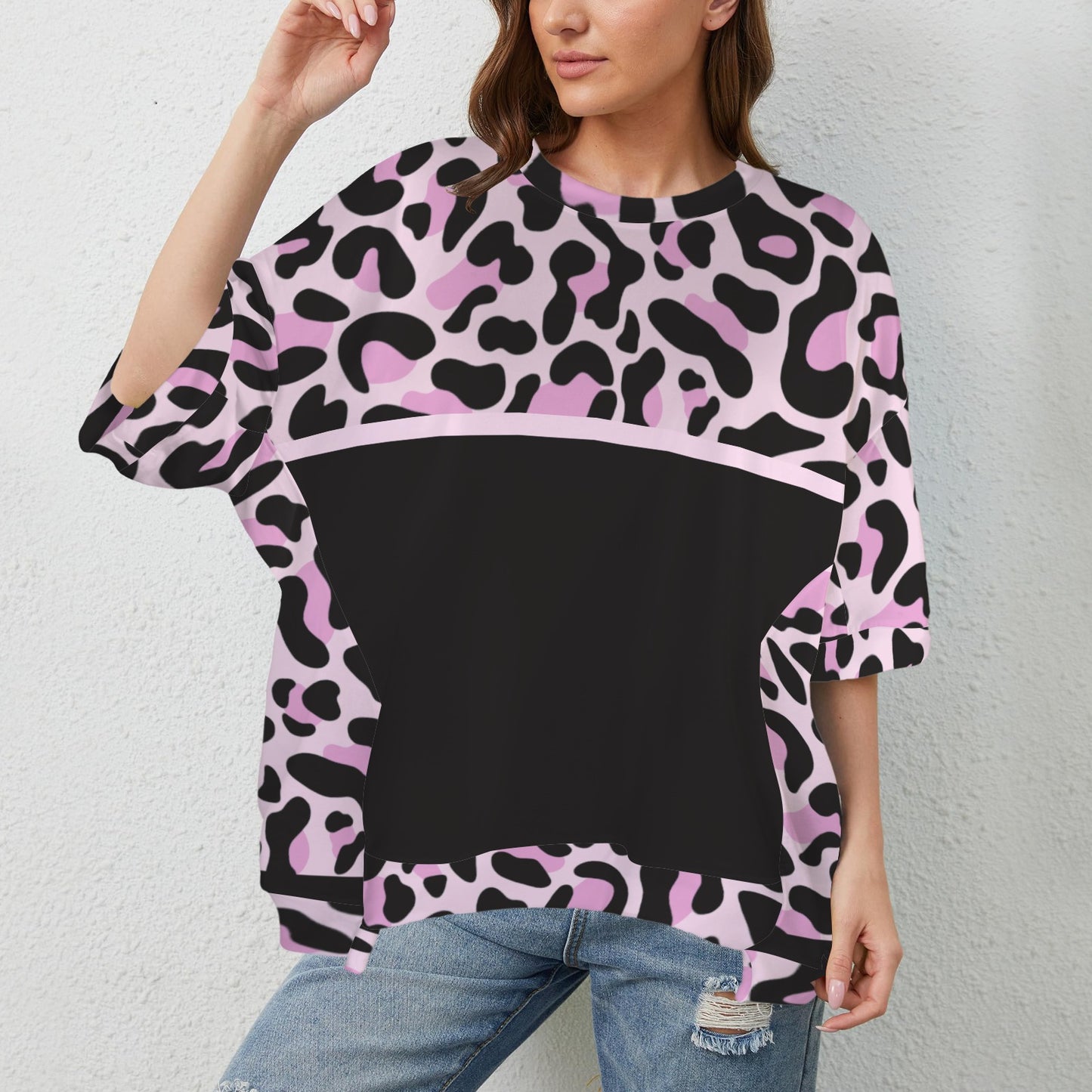 Maglia mamma Leopard Pink Black