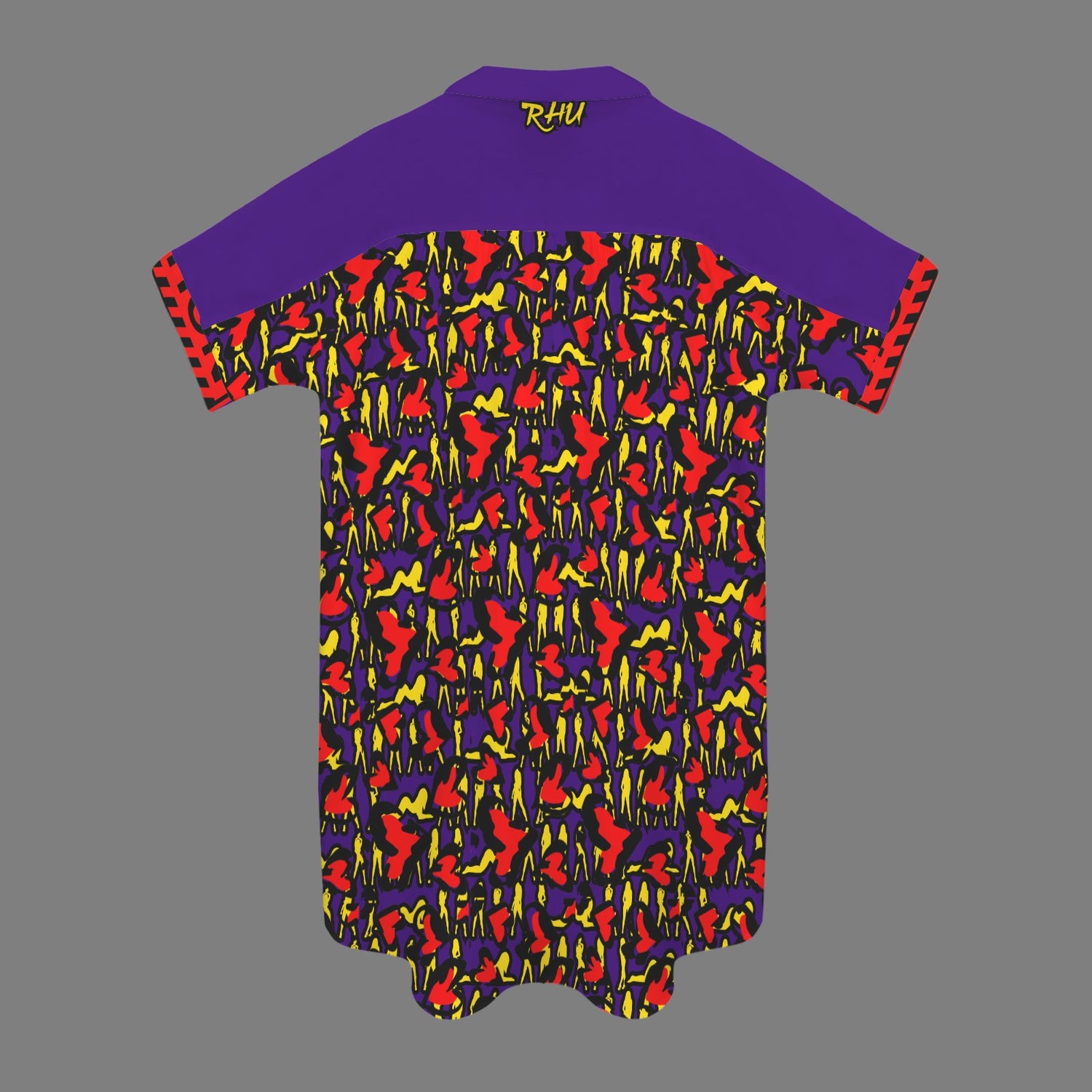 Caution Mosquitoes T Shirt Dress Purple Blue Black Buttons