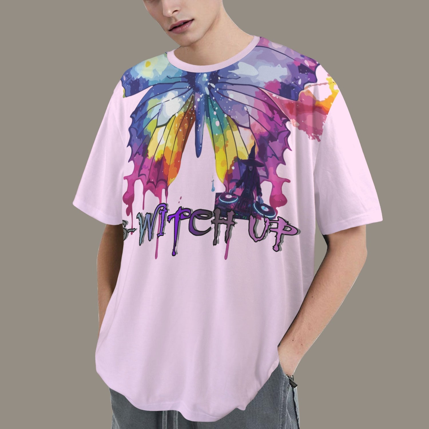 S-WITCH UP WAVE BUTTERFLY T- SHIRT LIGHTA PINK