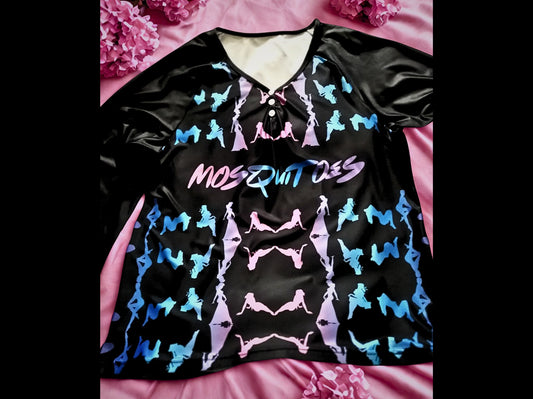 Mosquitoes Long Sleeve Shirt Button Black