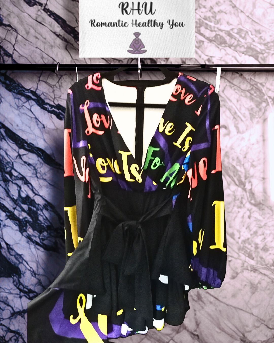 LINFA Romper Dress Black