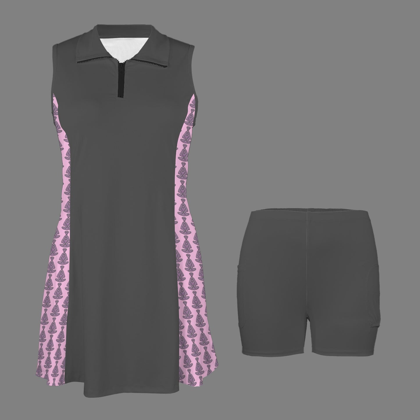 Activedress  Dark Grey Pink Buddha Pattern 2 Sides