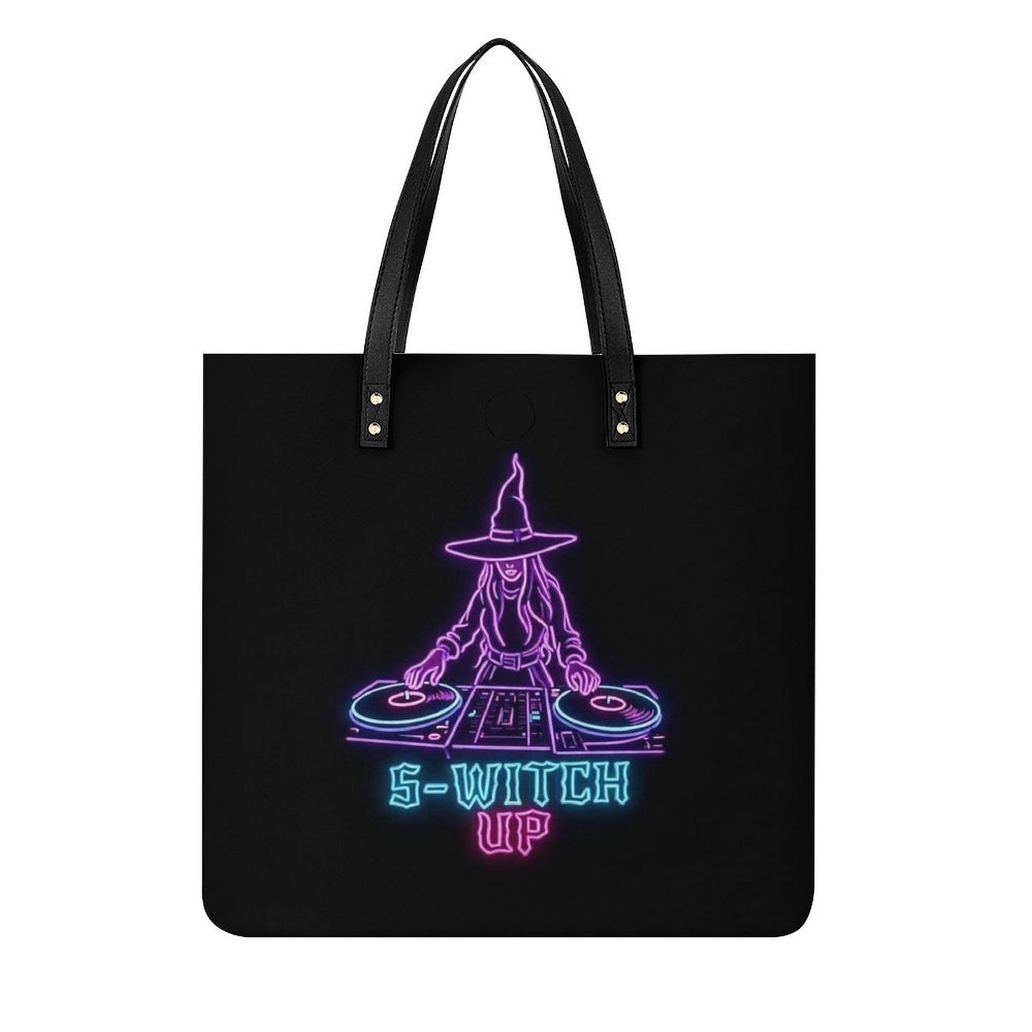 S-WITCH UP FLAT PU LEATHER TOTE
