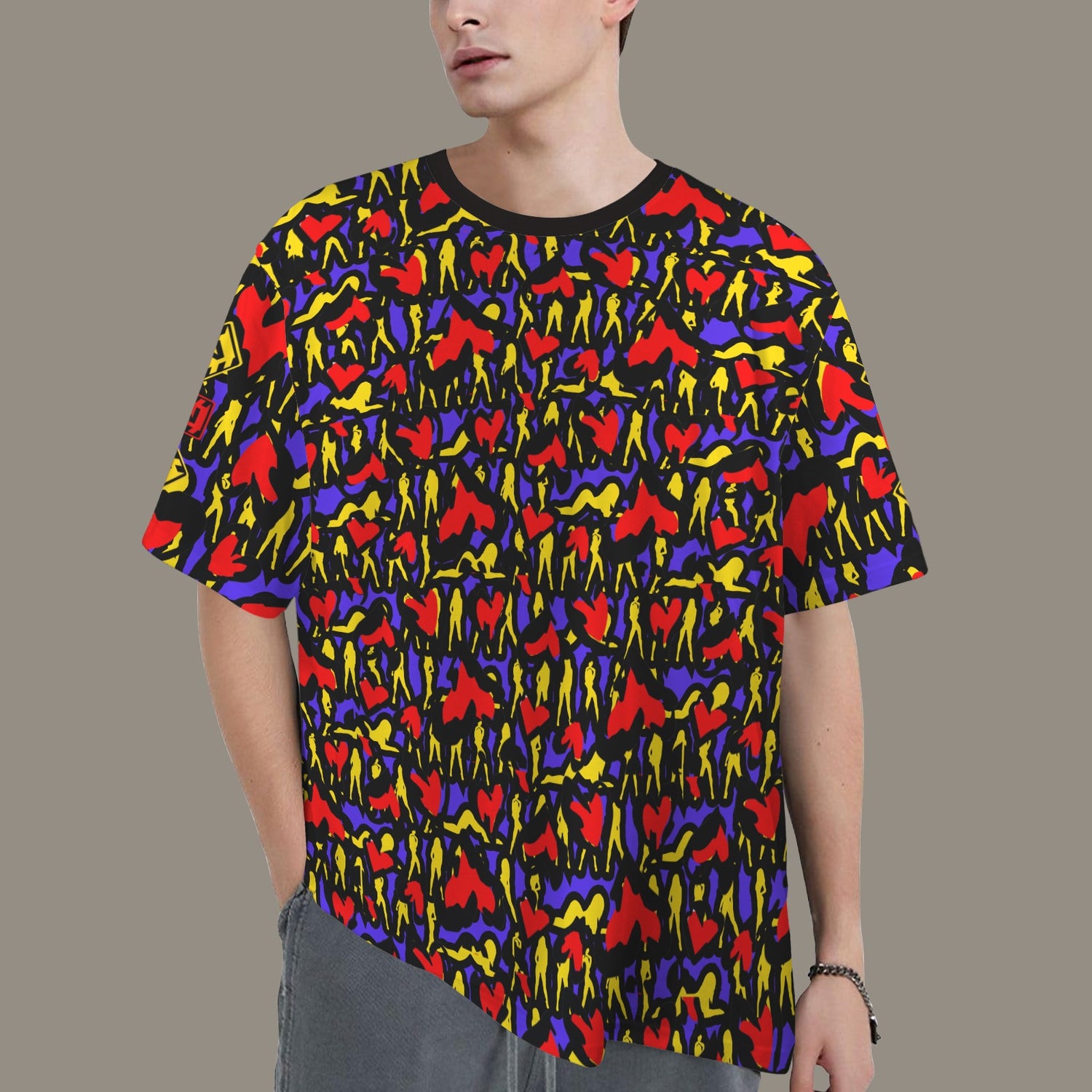 Mosquitoes Hearts Blue T-shirt - Caution Sleeve