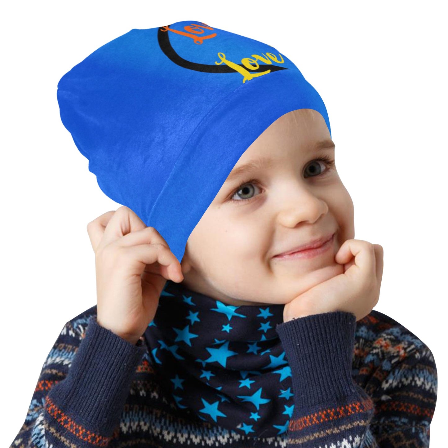 LINFA BEANIE KIDS FADING BLUE