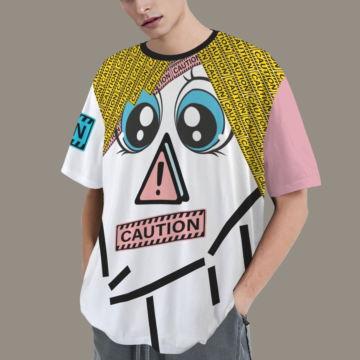 CAUTION Portrait with neck Black Collar