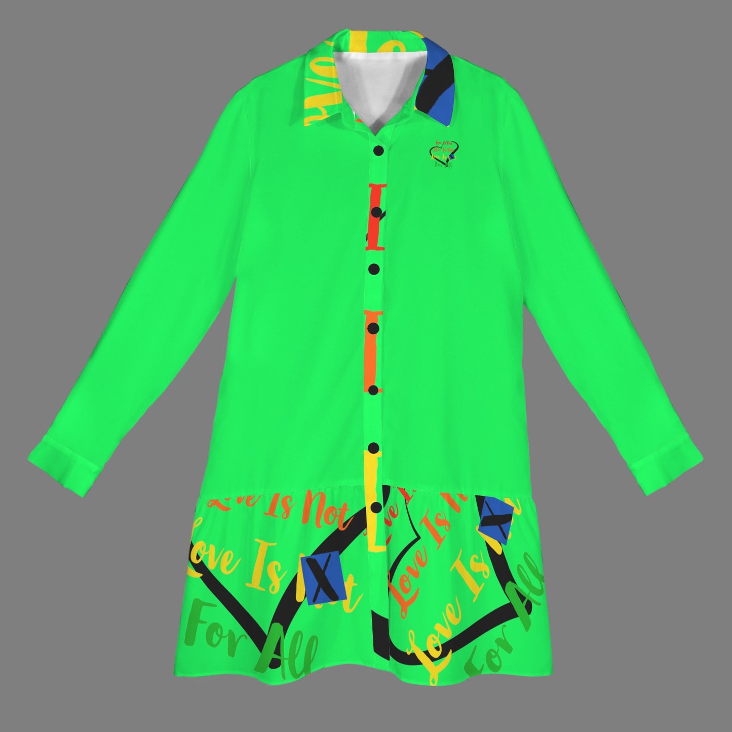 LINFA T SHIRT DRESS BRIGHT GREEN