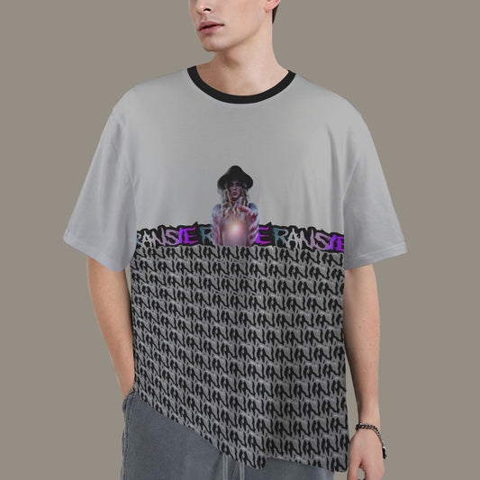 RANSIE IN NEVERLAND FIGURE GHOSTS WALL BLUE T-SHIRT