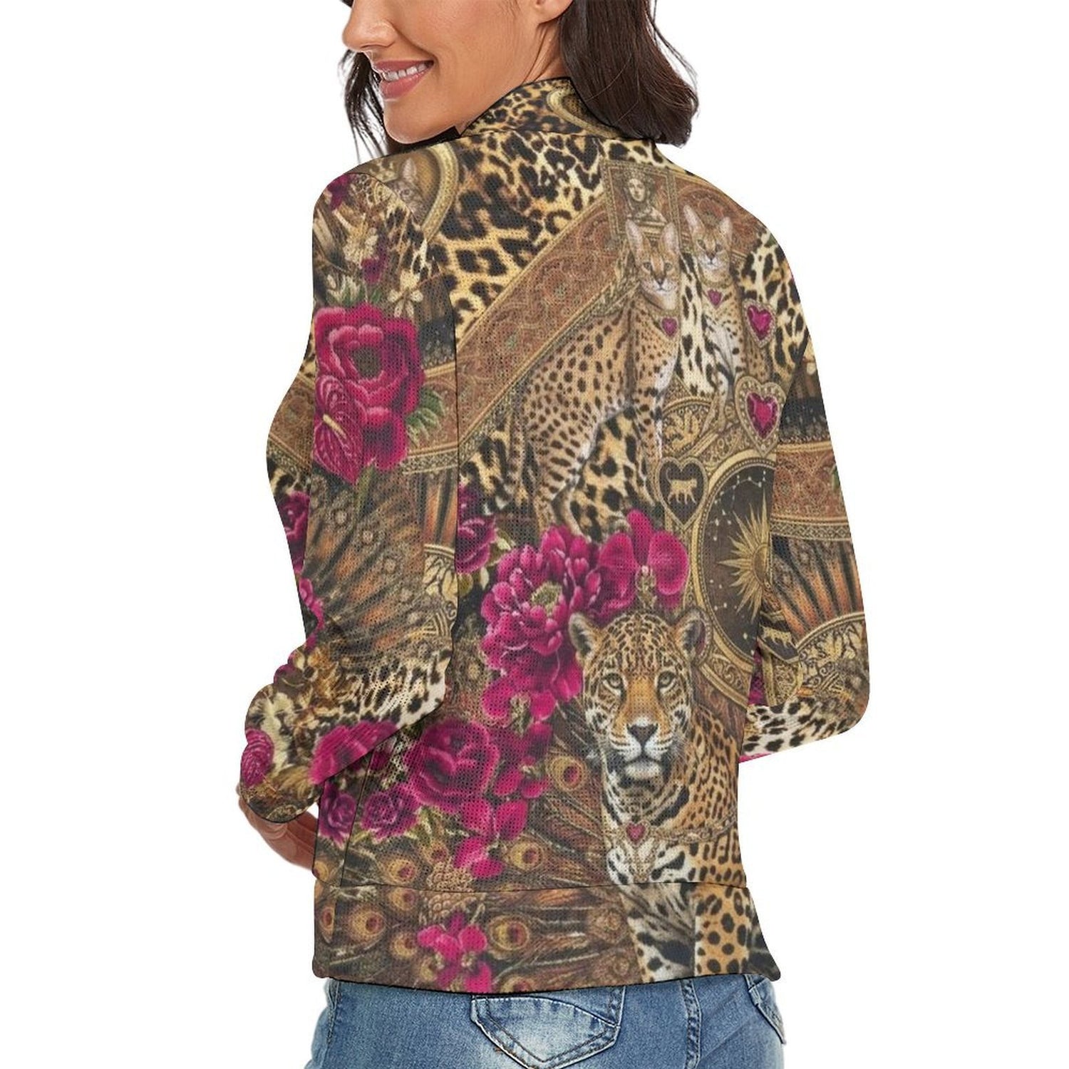 Custom Women Mock Neck Pullover Sweater