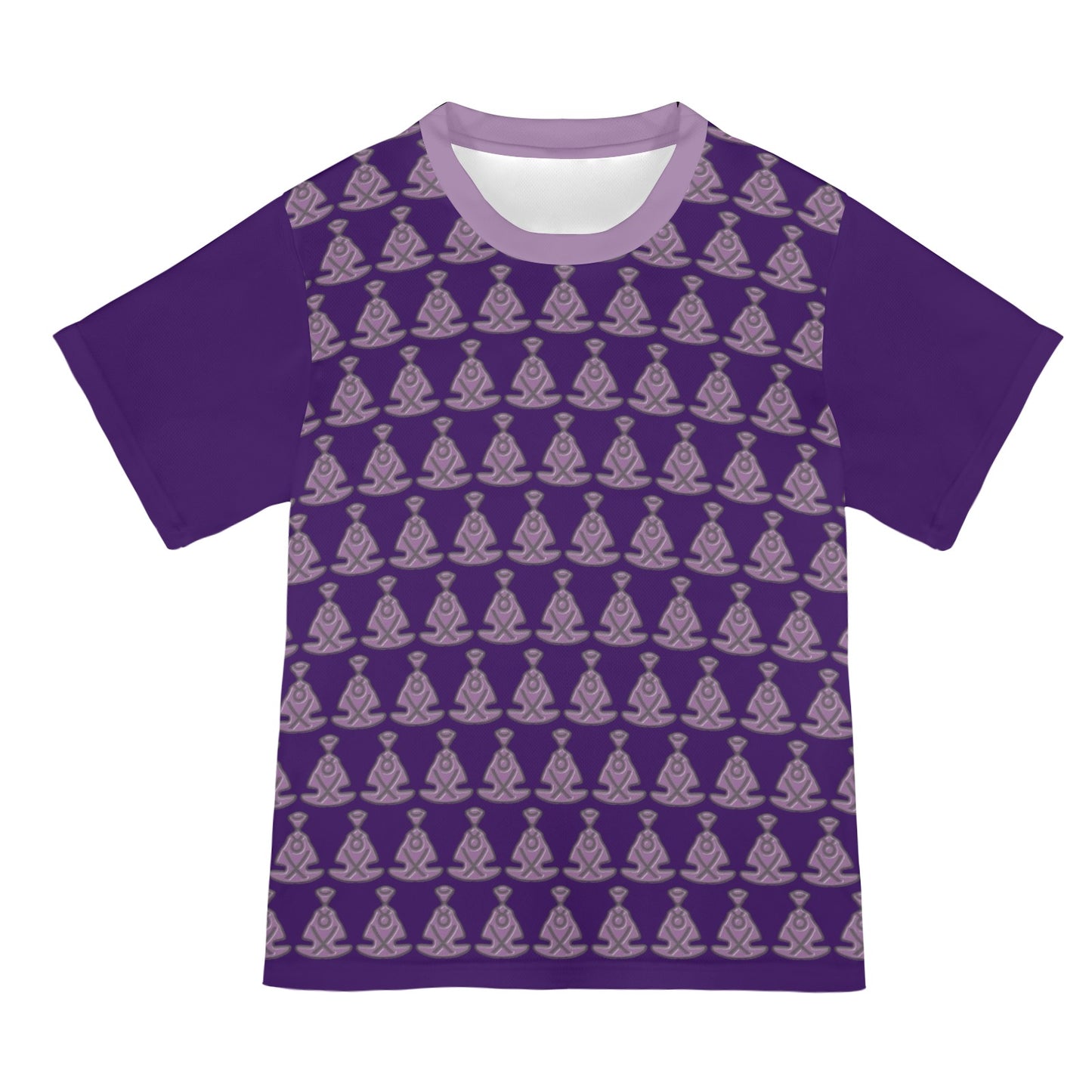 Buddha Purple Unisex Mesh Cloth T-shirt