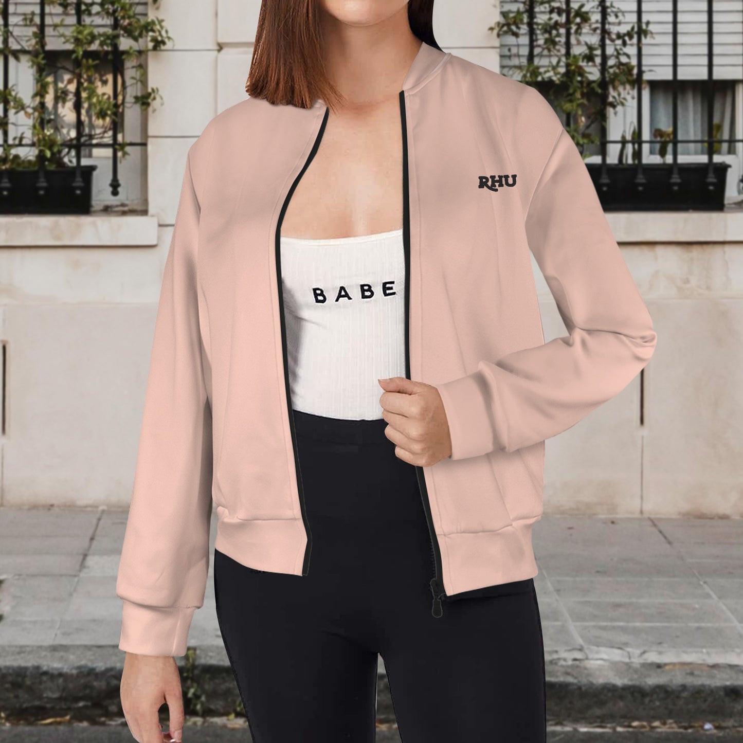 Humans Scare Me Lightweight Jacket  Pale Pink