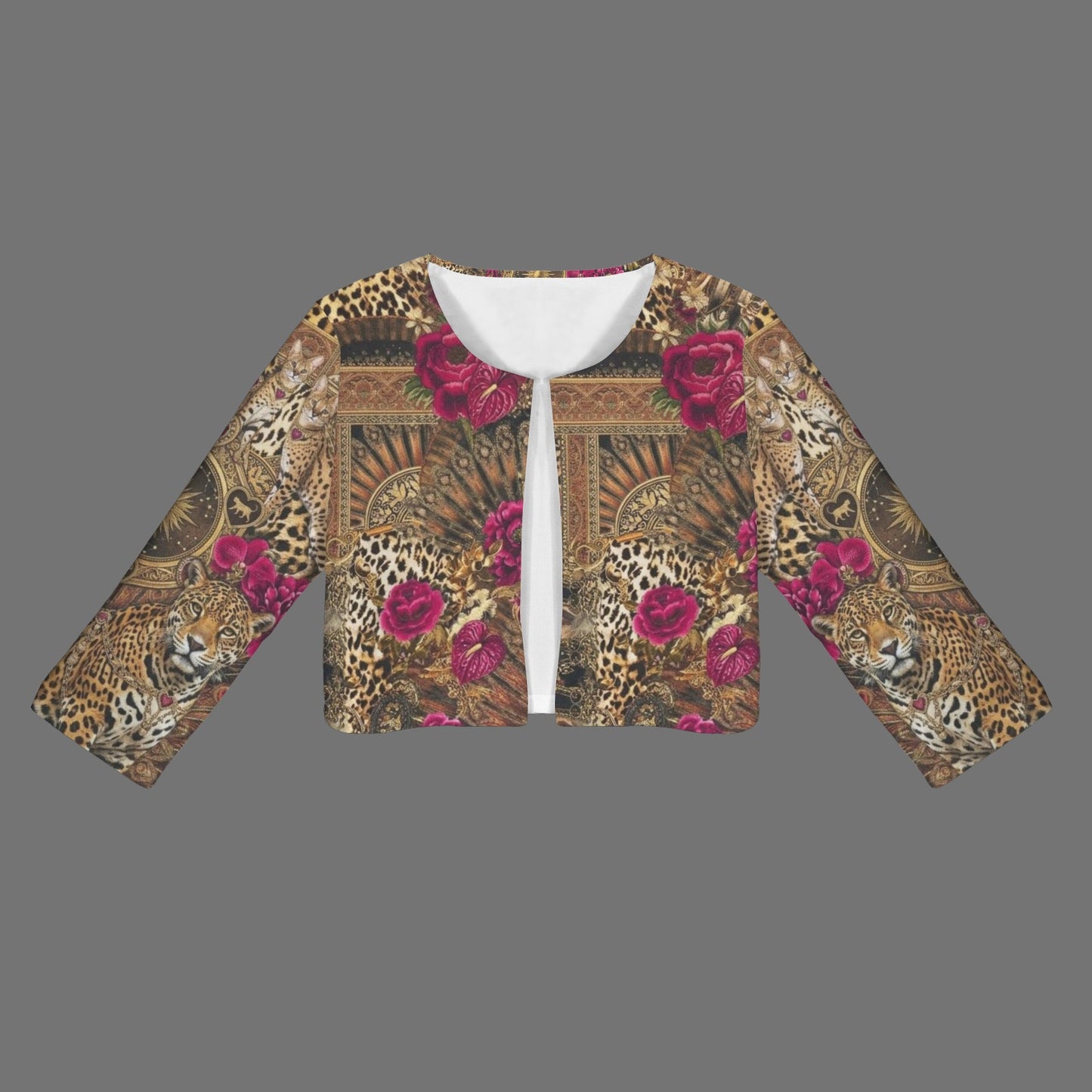 Opulent Leopard Cropped Jacket